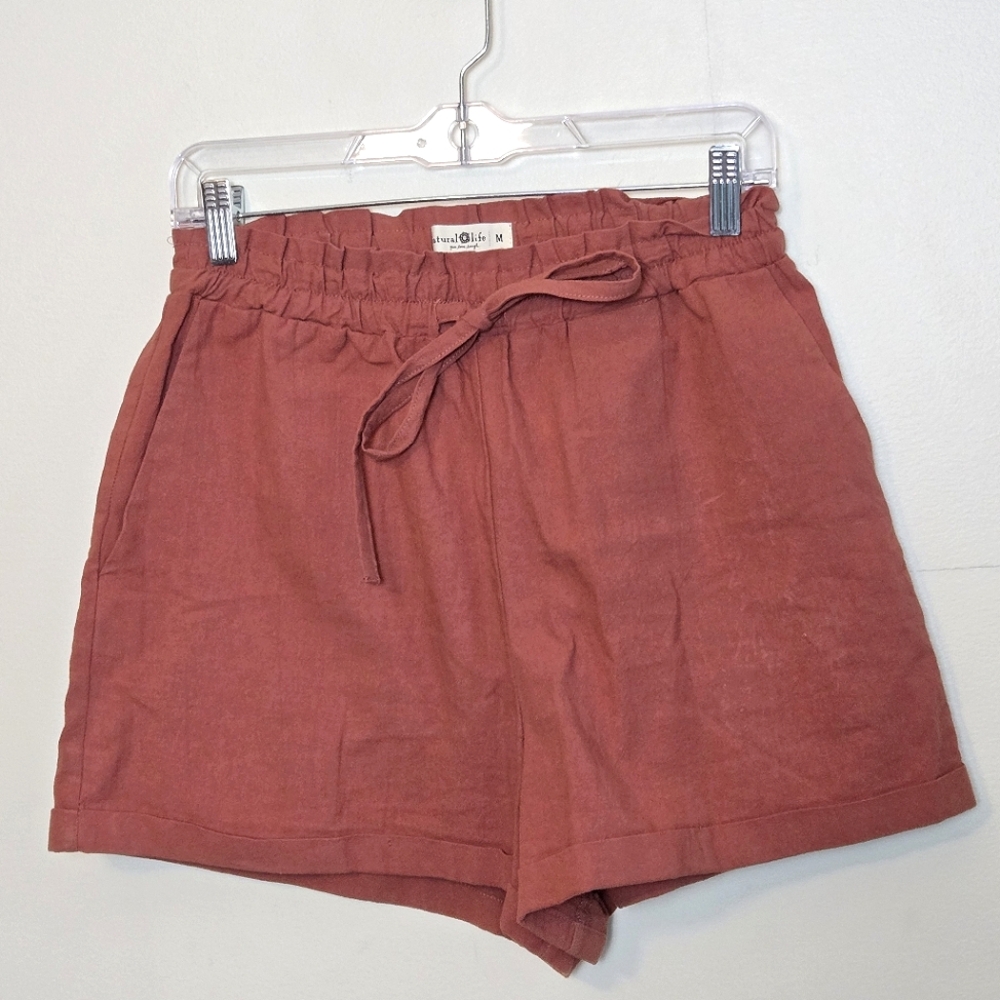 NATURAL LIFE Women's High Waist Terracotta Shorts